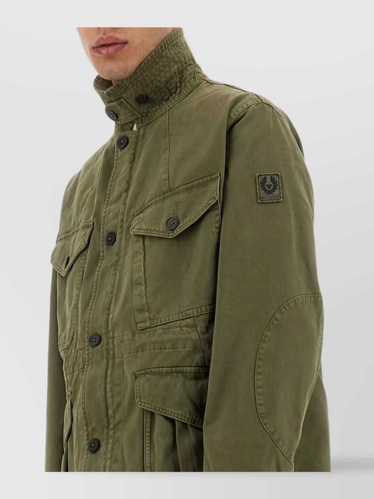 Belstaff Military Style Jacket Adjustable Cuffs