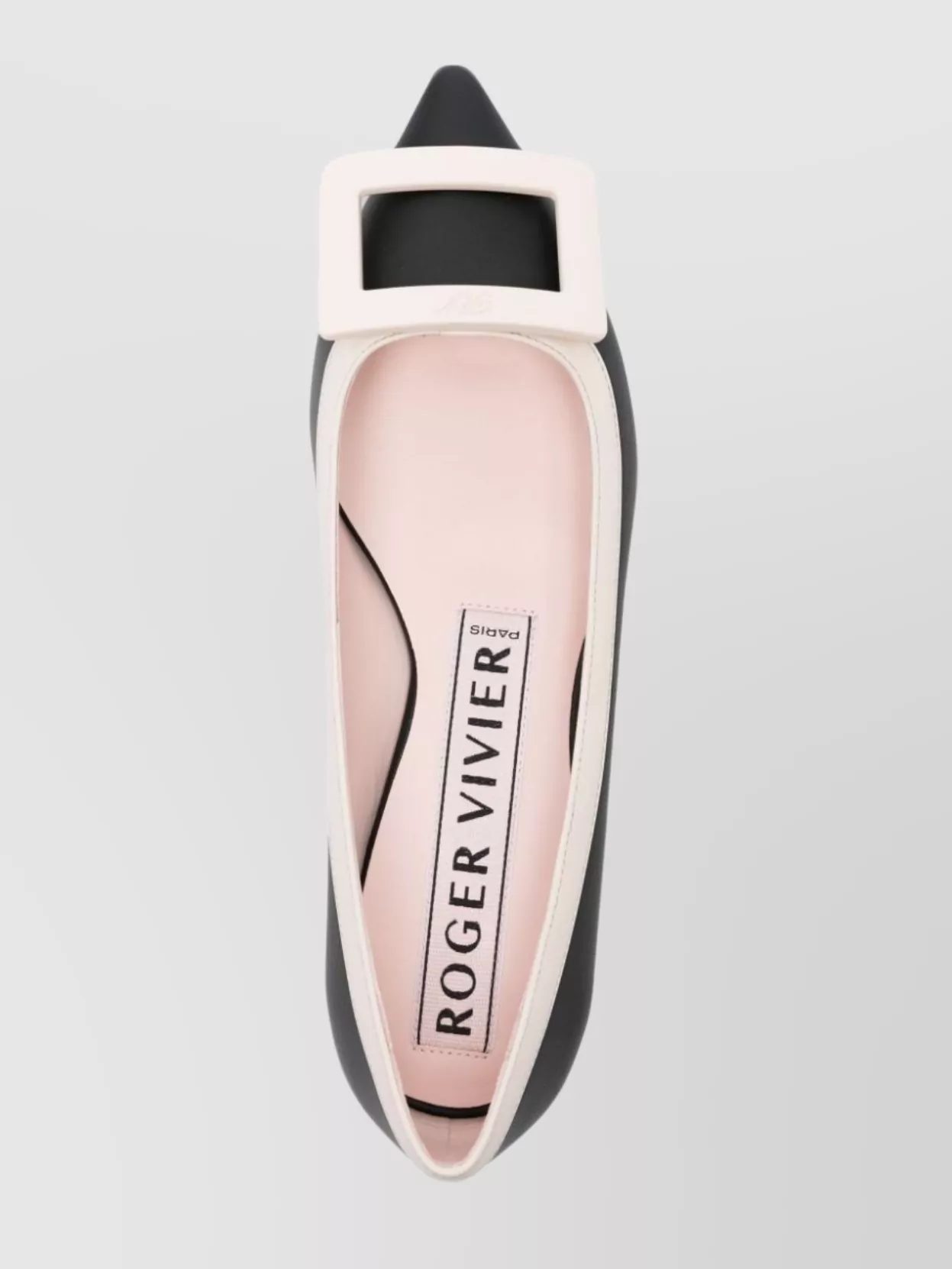 Roger Vivier Leather Ballet Flats With Logo Buckle Detail