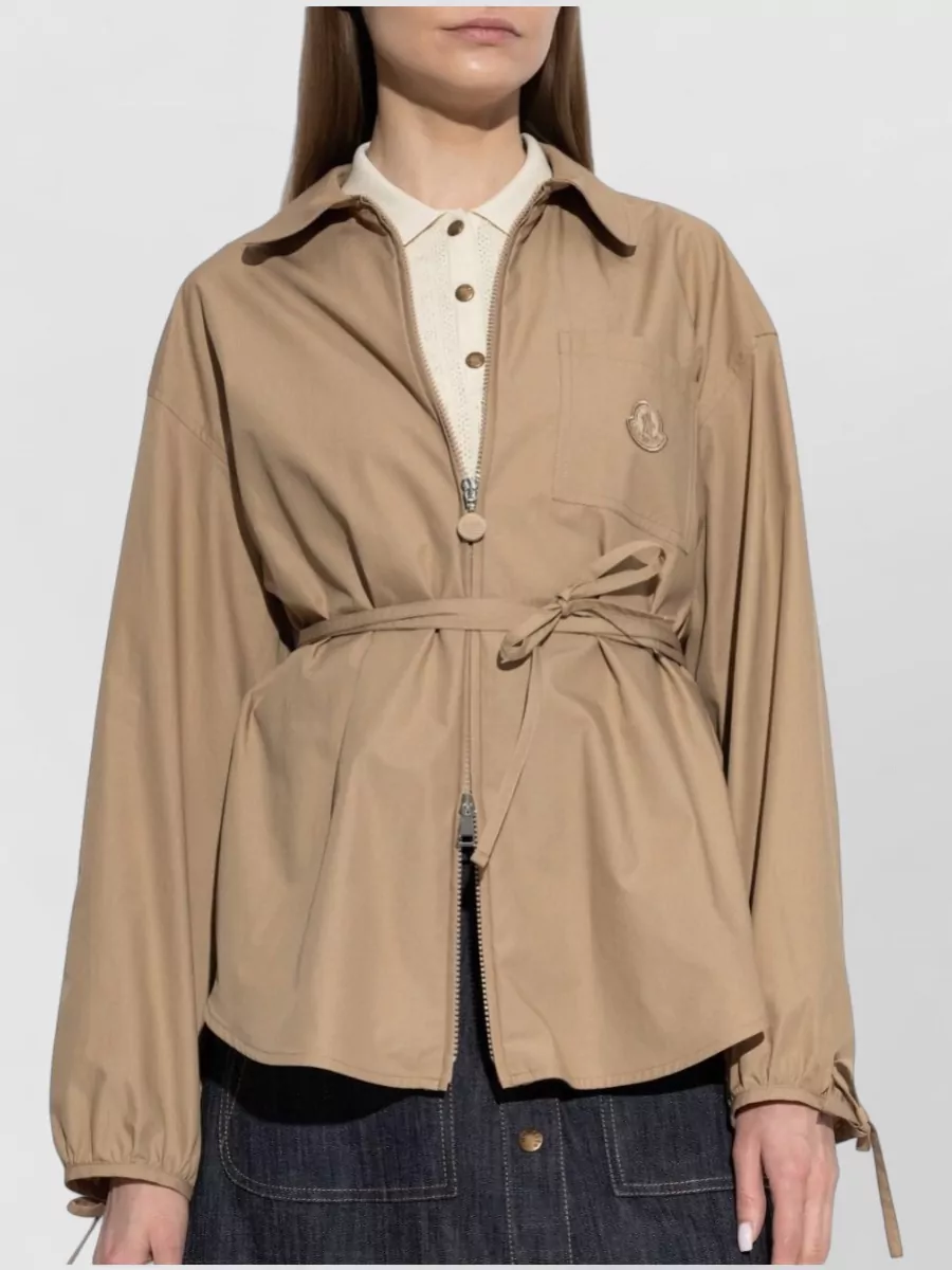 Moncler Cotton Belted Zip Shirt