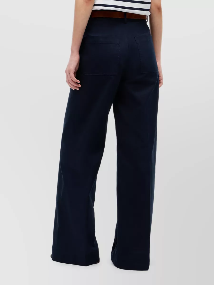 Tommy Hilfiger Cotton Wide-Leg Trousers
