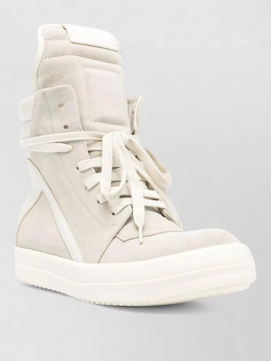 Rick Owens Suede High-Top Sneakers