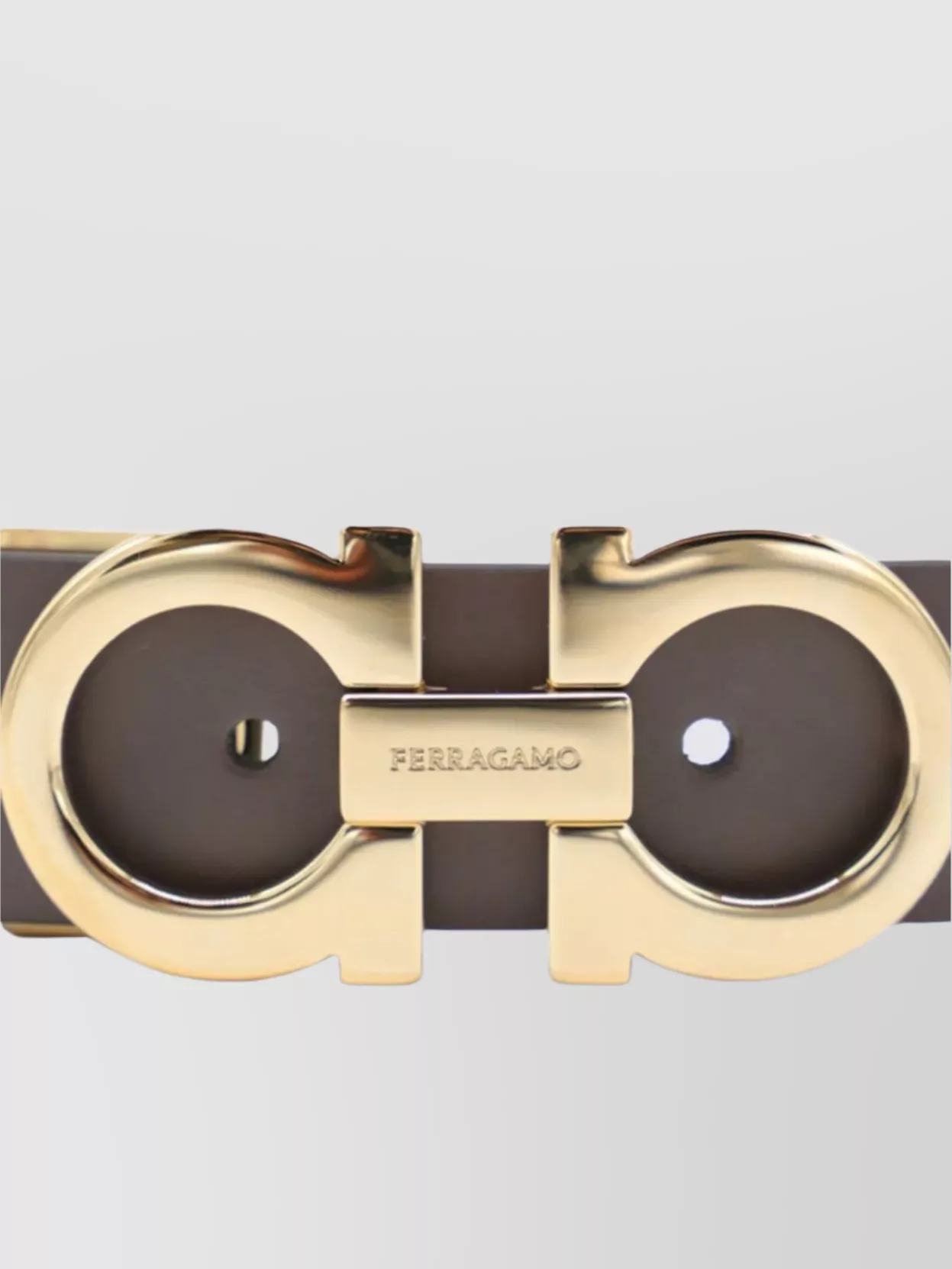 Ferragamo Belt Adjustable Fit Gold-Tone Buckle