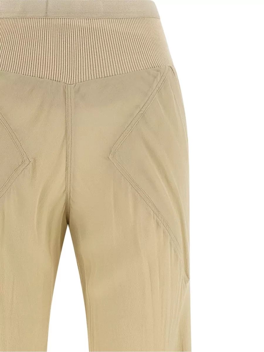 Rick Owens Silk Semi-Sheer Wide-Leg Trousers