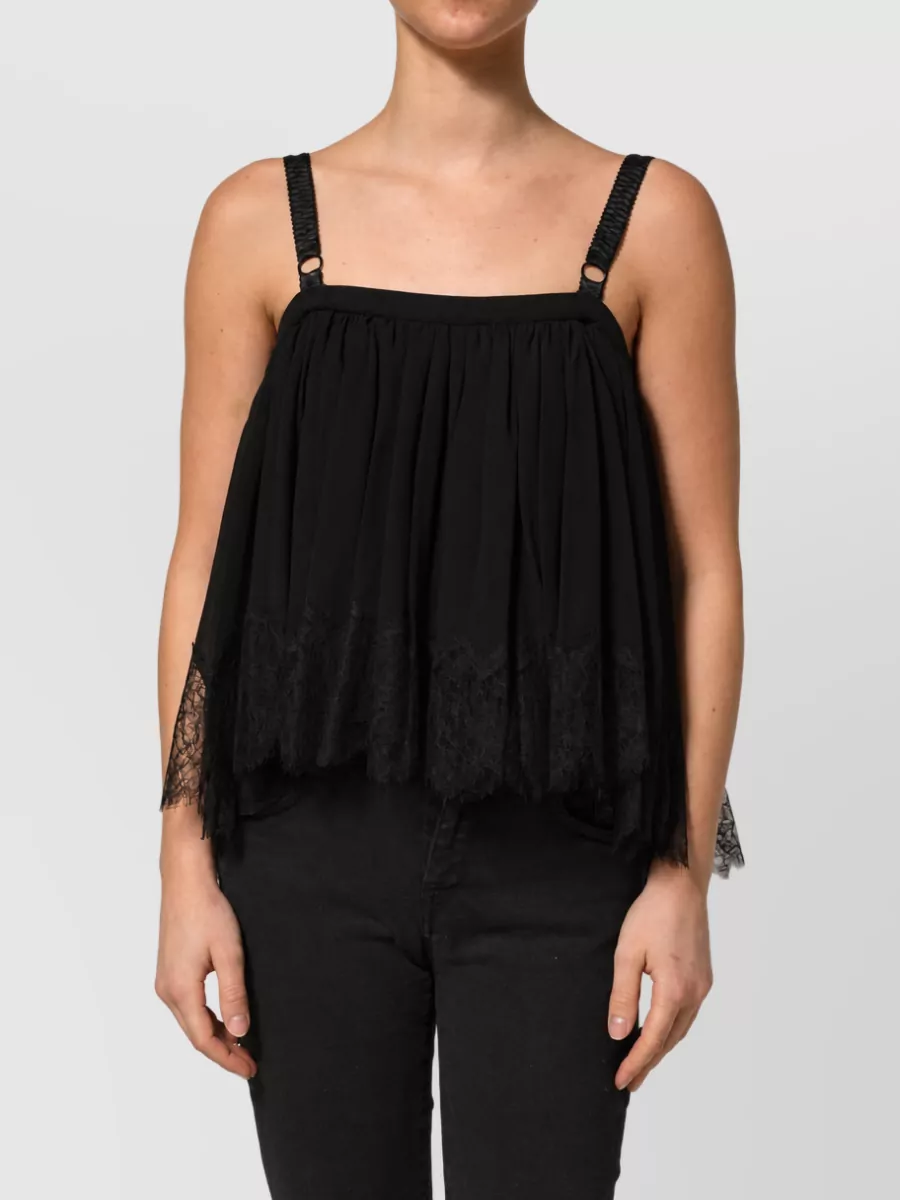 Dolce&Gabbana silk sleeveless floral lace blouse