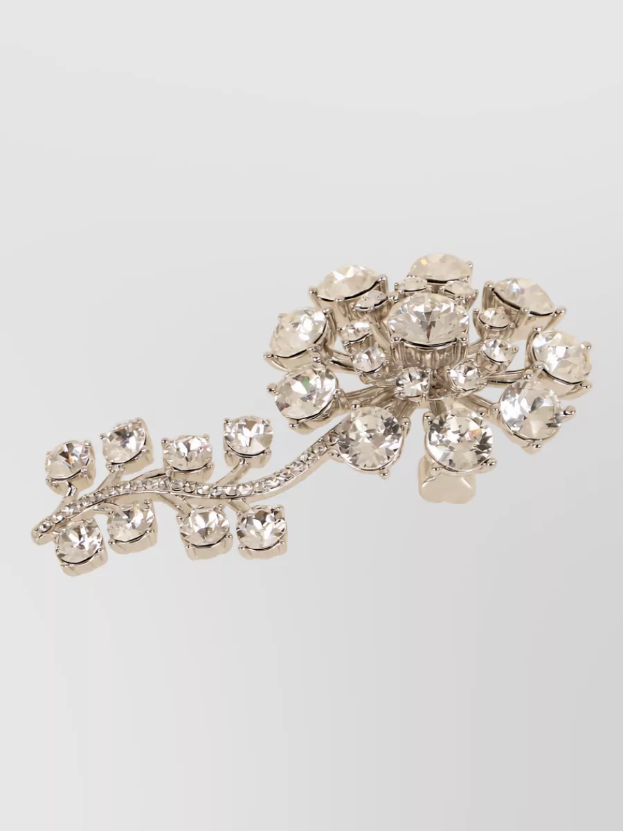 Self-Portrait crystal flower brooch