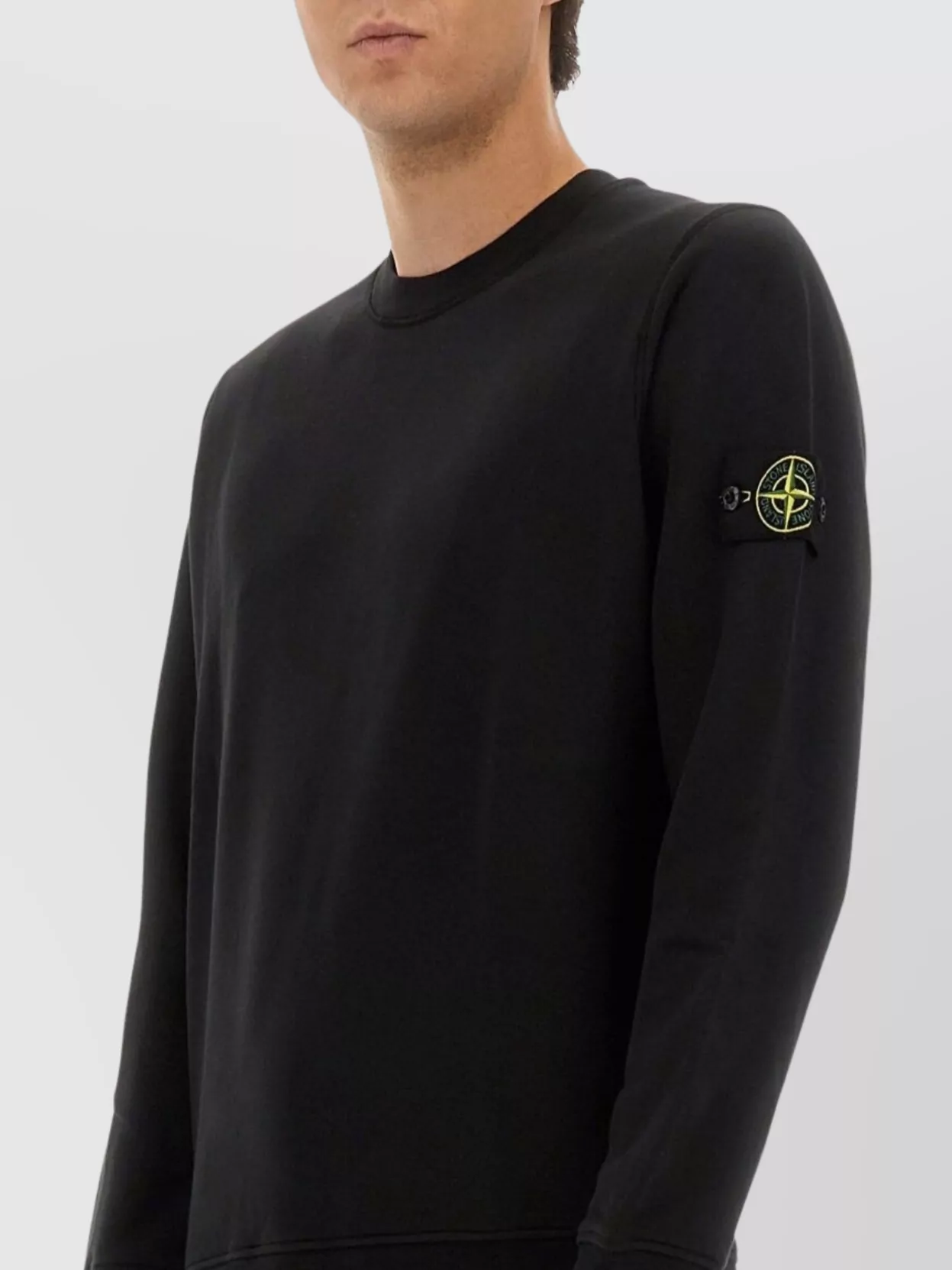 Stone Island Crew Neck Sweater Ribbed Cuffs
