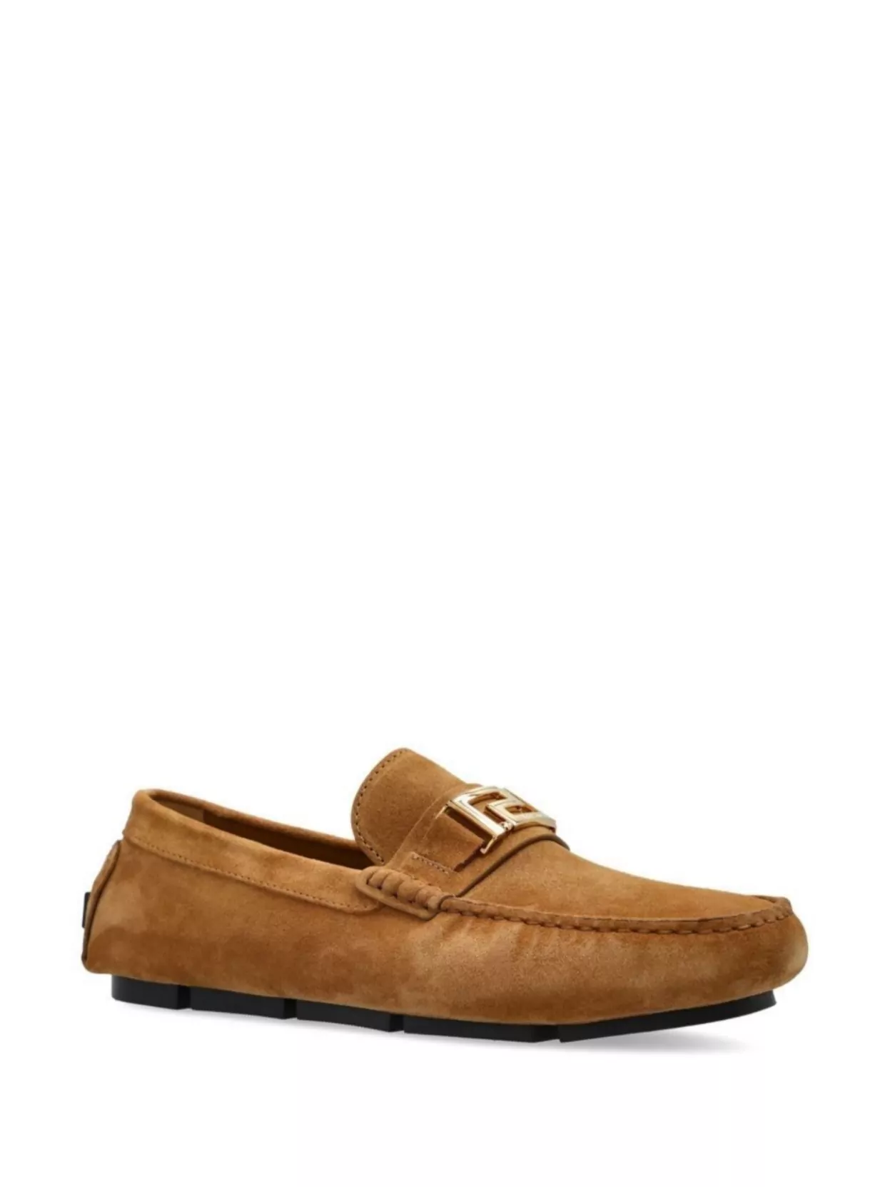 Versace Beige Suede Loafers Rubber Sole