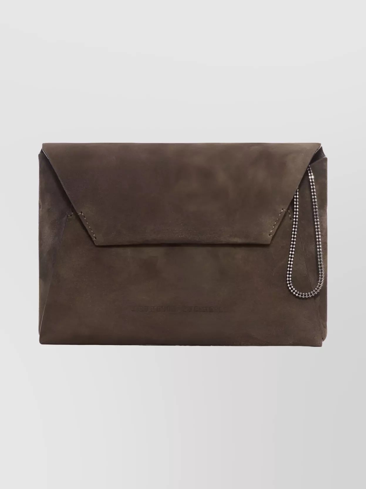 Brunello Cucinelli Women Bc Duo Suede Clutch Bag With Precious Chain In Brown