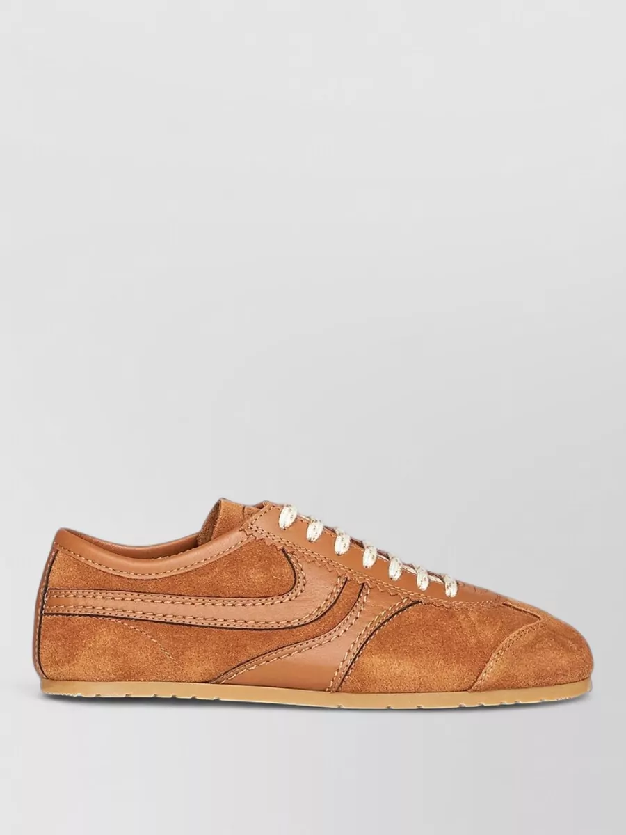 Dries Van Noten Suede Leather Lace-Up Sneakers