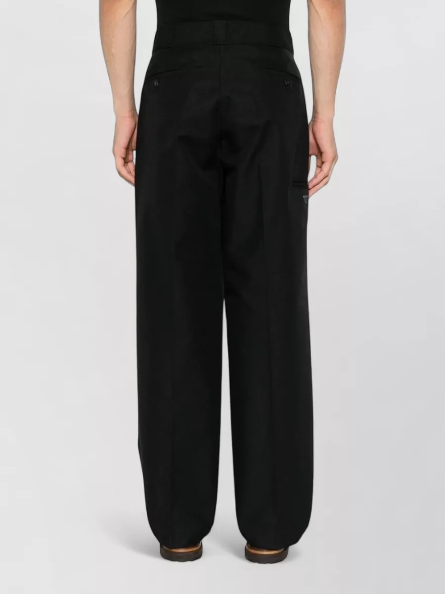 Prada Canvas Wide-Leg Trousers