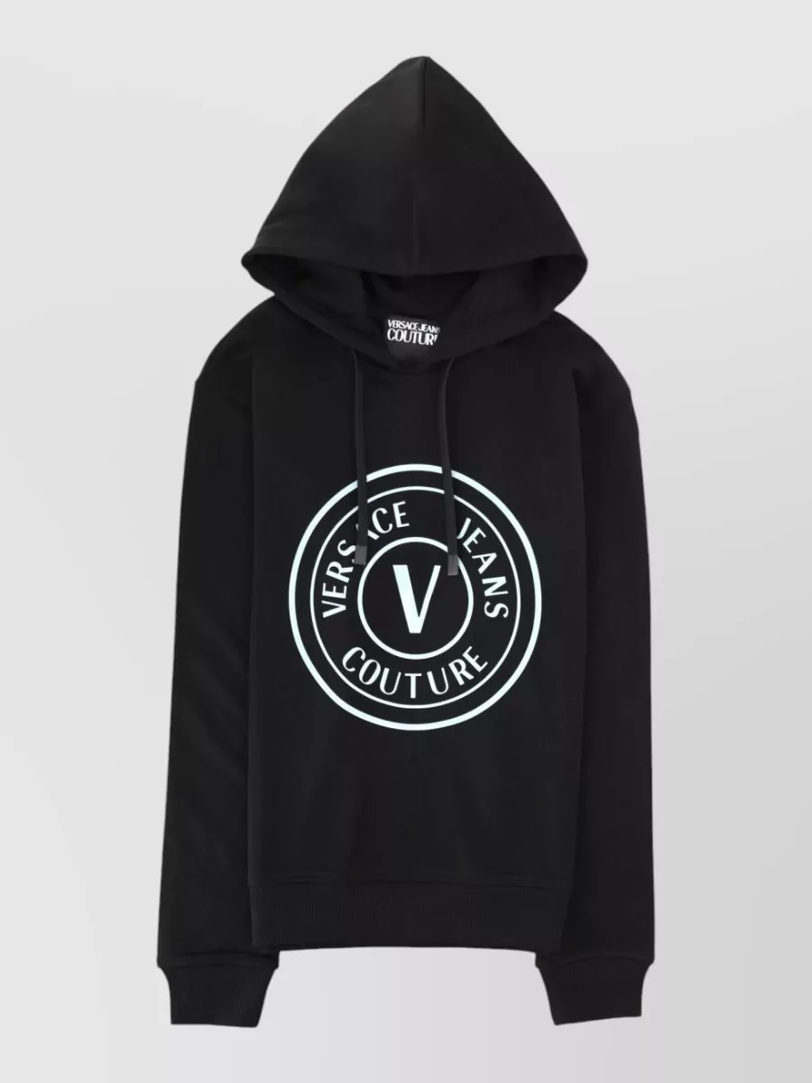 Versace Jeans Couture cotton logo-print hoodie