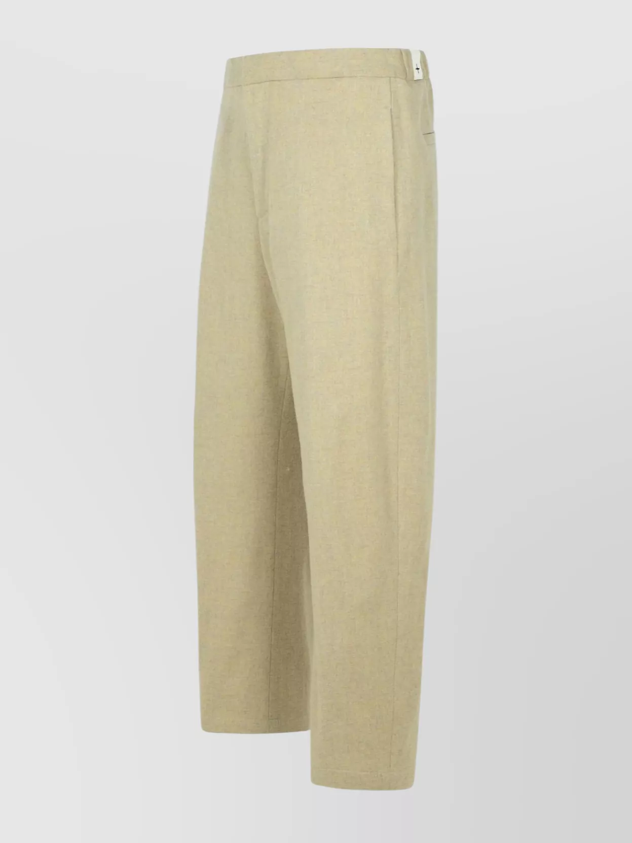Jil Sander Wool Trousers With Elastic Waistband And Cropped Length