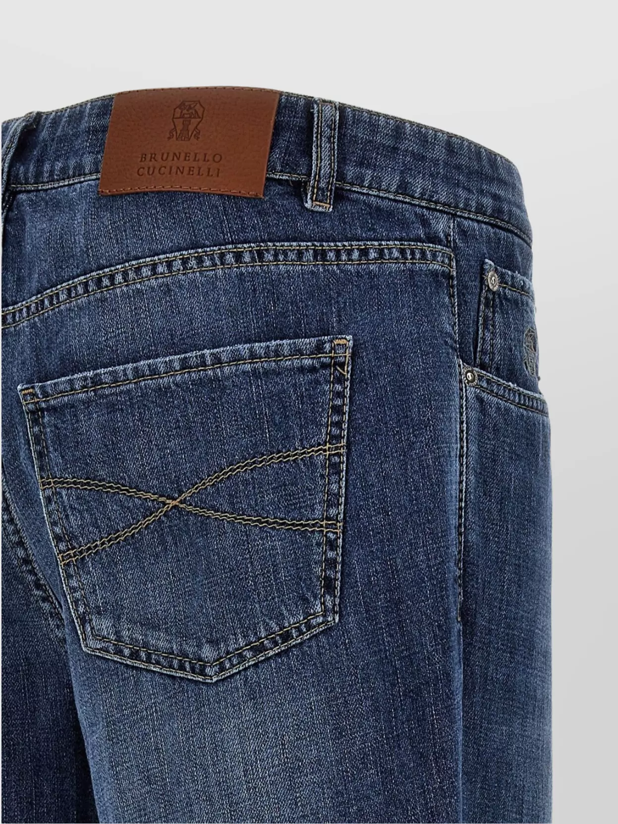 Brunello Cucinelli Belt Loops Contrast Stitching Five-pocket Style