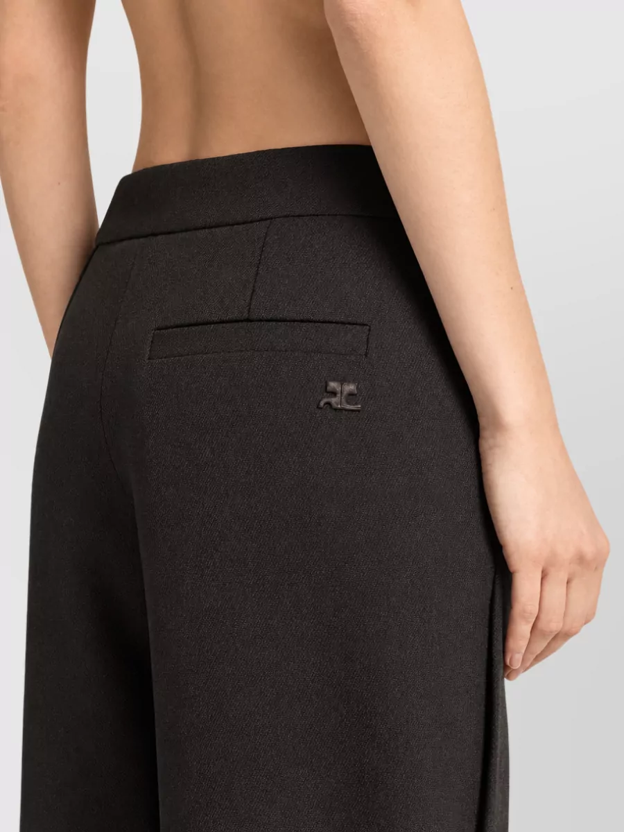 Courrèges Mélange Twill Straight-Leg Trousers