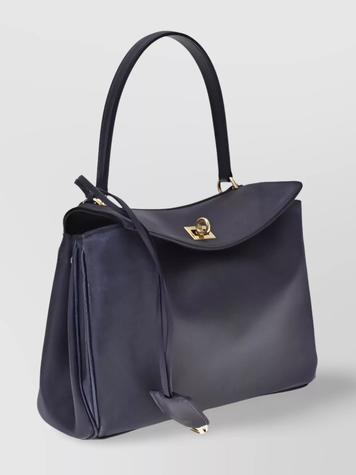 Balenciaga Small Leather Shoulder Bag With Key Ring Detail