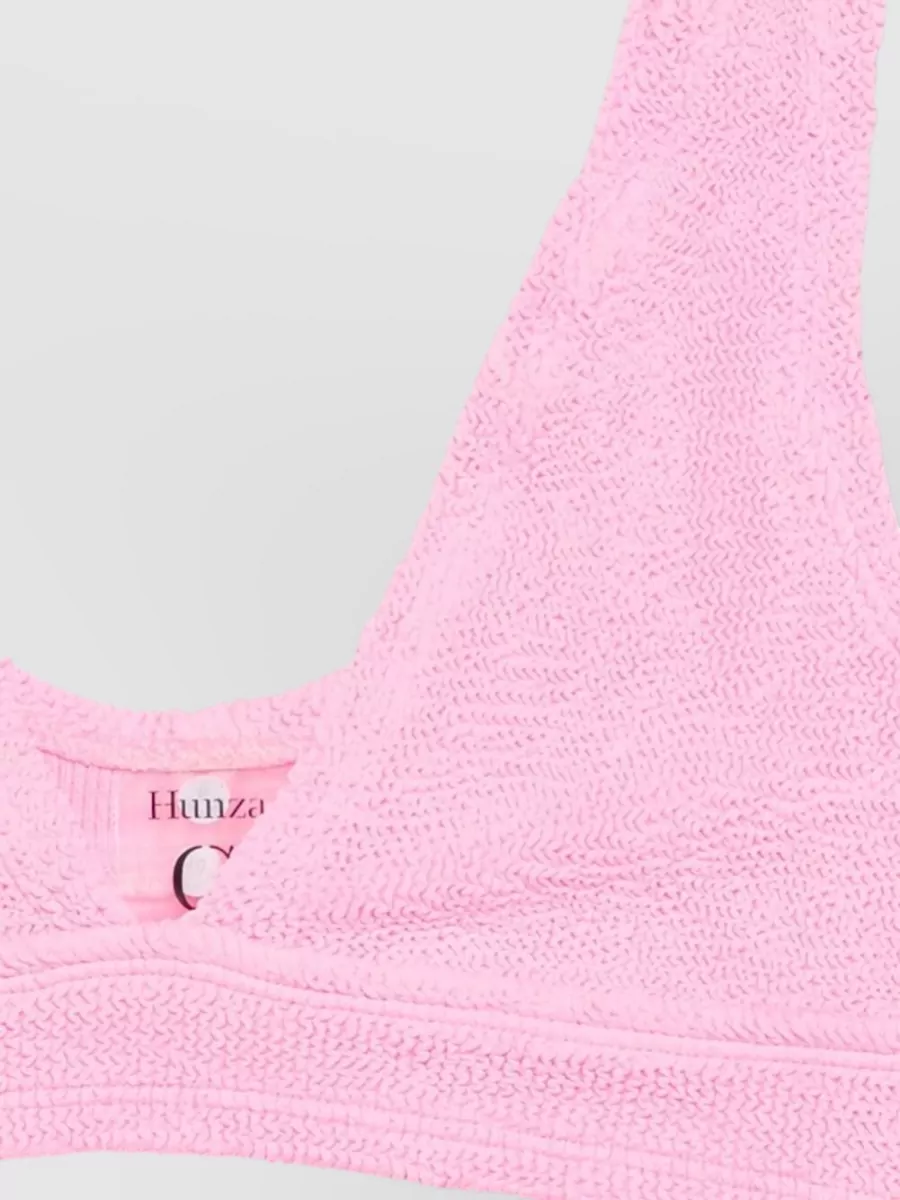 Hunza G Triangle Bikini Top High Cut Bottoms