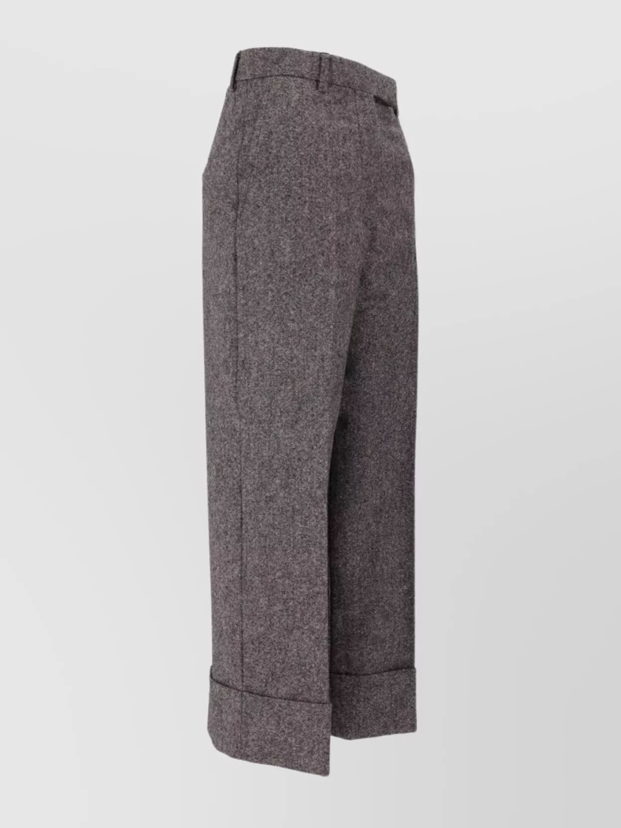 Thom Browne High Waist Wide Leg Trousers In Gray