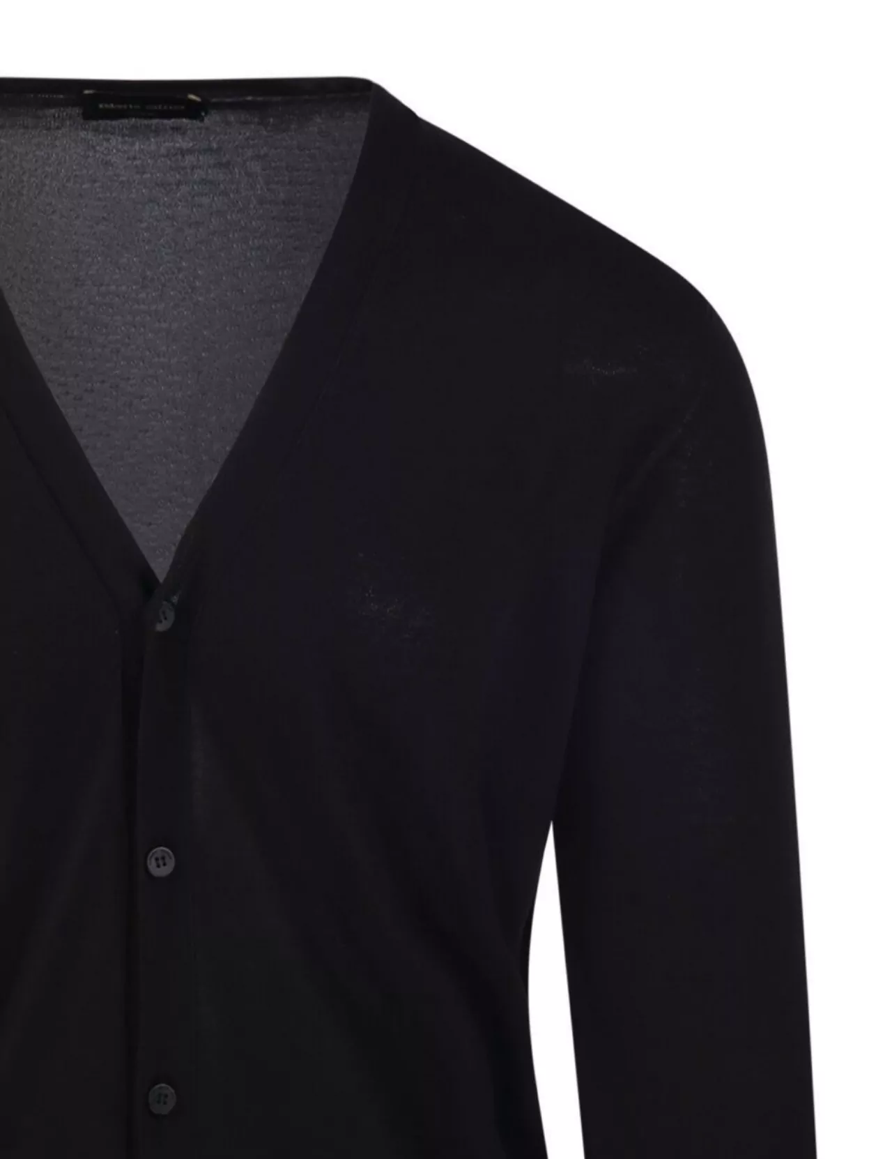 Roberto Collina V-Neckline Ribbed Cuffs Long Sleeves