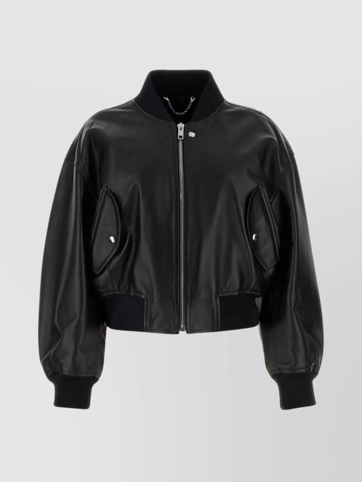 Shop Gucci Bomber Jacket With Ribbed Cuffs And Hem