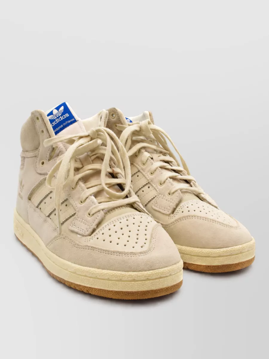 Adidas leather hi-top sneakers