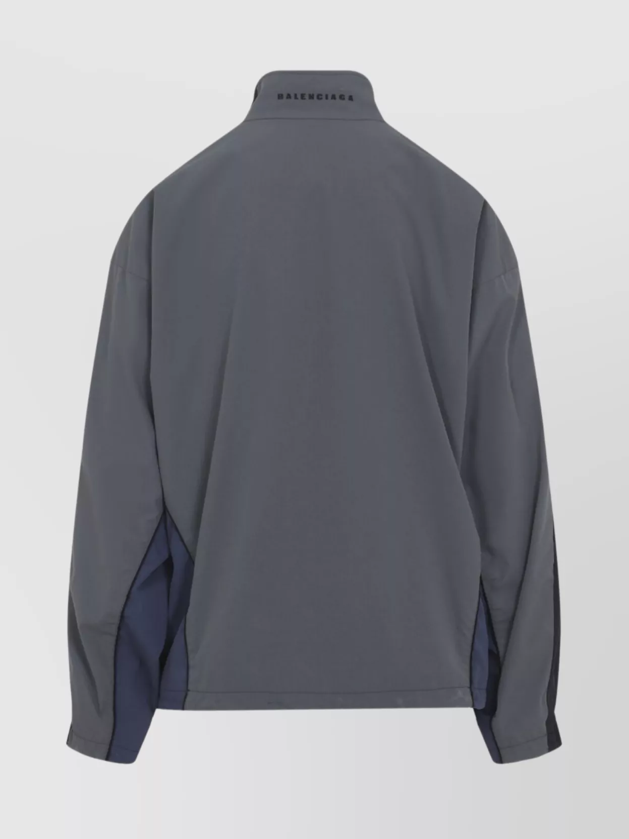 Balenciaga Color Block Design Jacket With Elastic Cuffs In Black