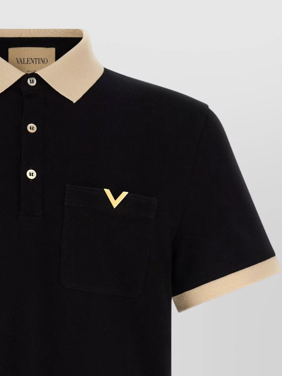 Valentino Garavani Cotton Short-Sleeve Piqué Polo Shirt