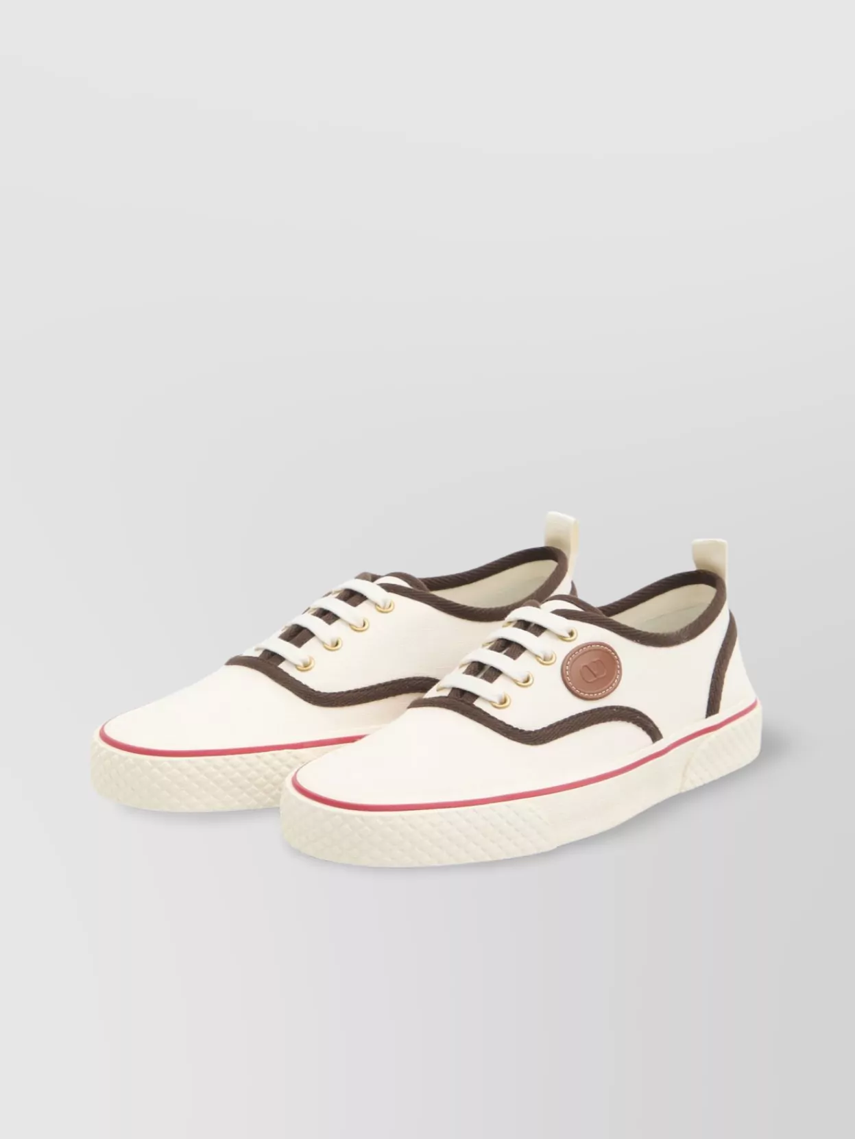 Valentino Garavani Nojoke Canvas Sneakers Leather Imperfections