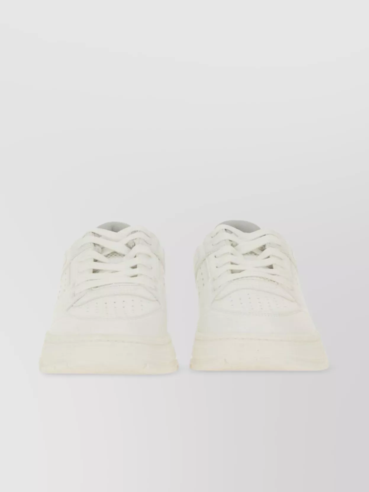 Hugo Round Toe Perforated Sneakers Rubber Sole