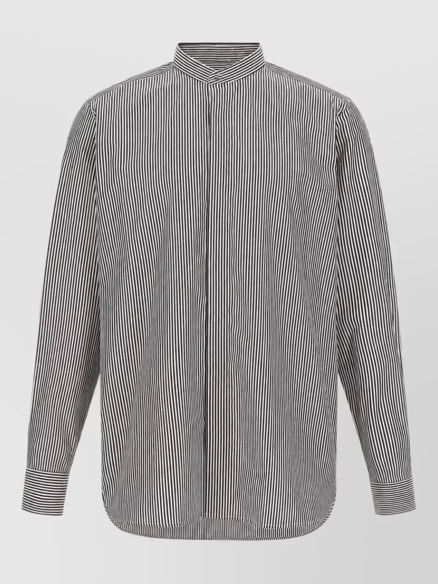 Tom Ford striped detachable collar shirt