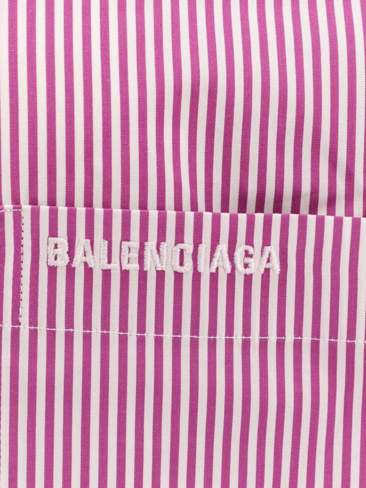 Balenciaga Striped Long Sleeve Top For Casual Wear In Pink
