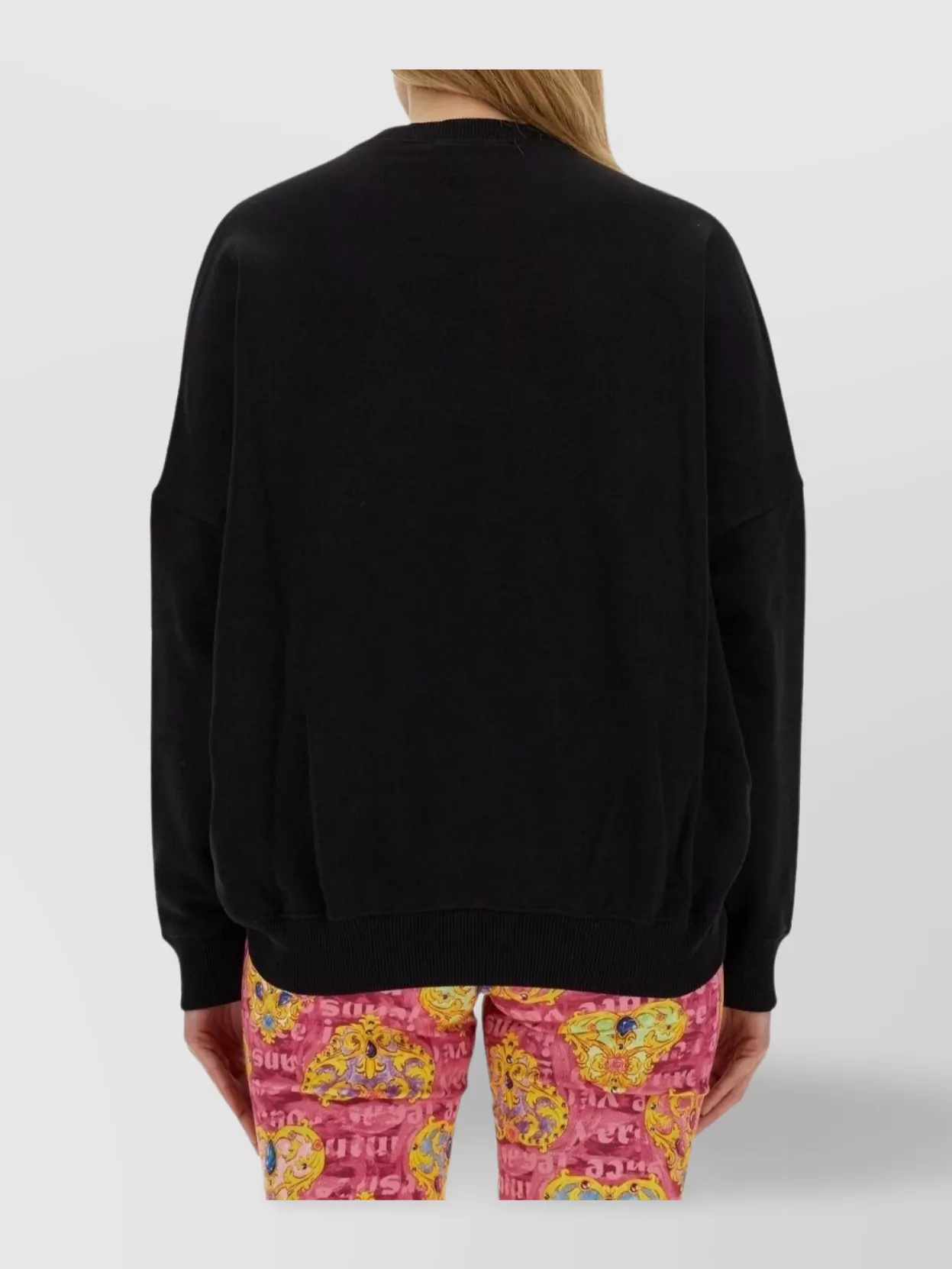 Versace Jeans Couture Cropped Fit Sweatshirt With Bold Logo Detail