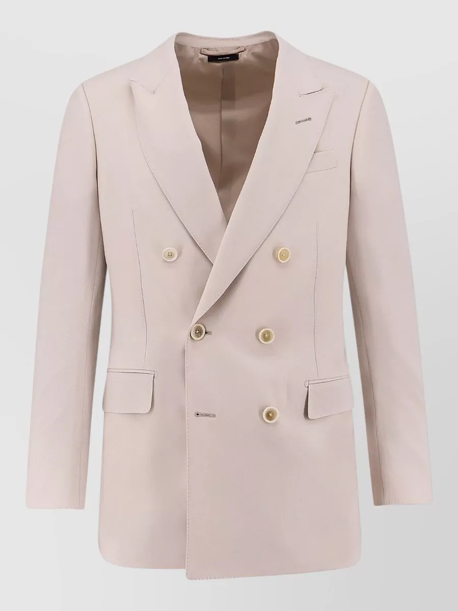 Tom Ford wool cashmere silk double-breasted blazer