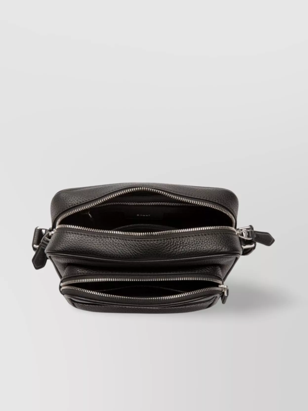 Shop Bally Leather Shoulder Bag With Front Zip Pocket