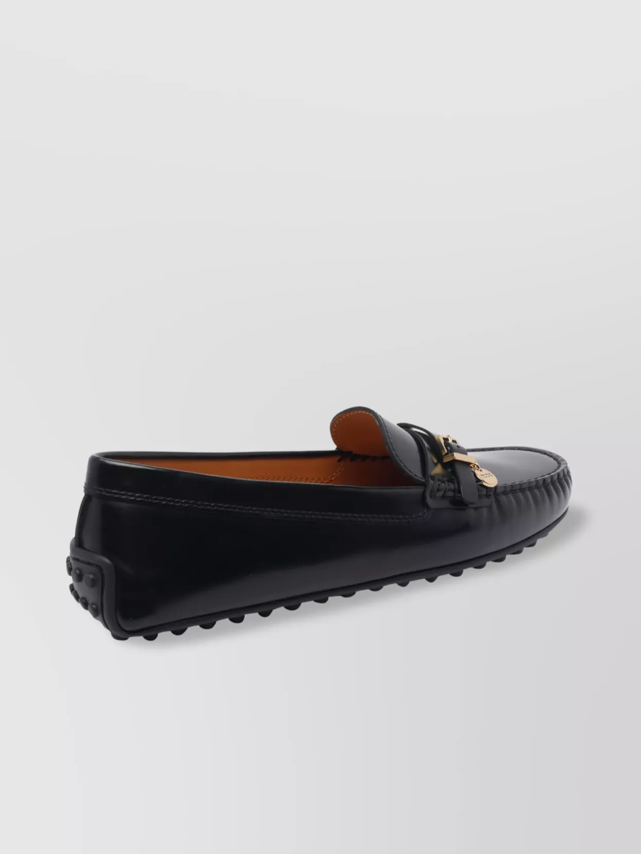 Tod's Leather Loafers Gold Hardware Buckle Detail