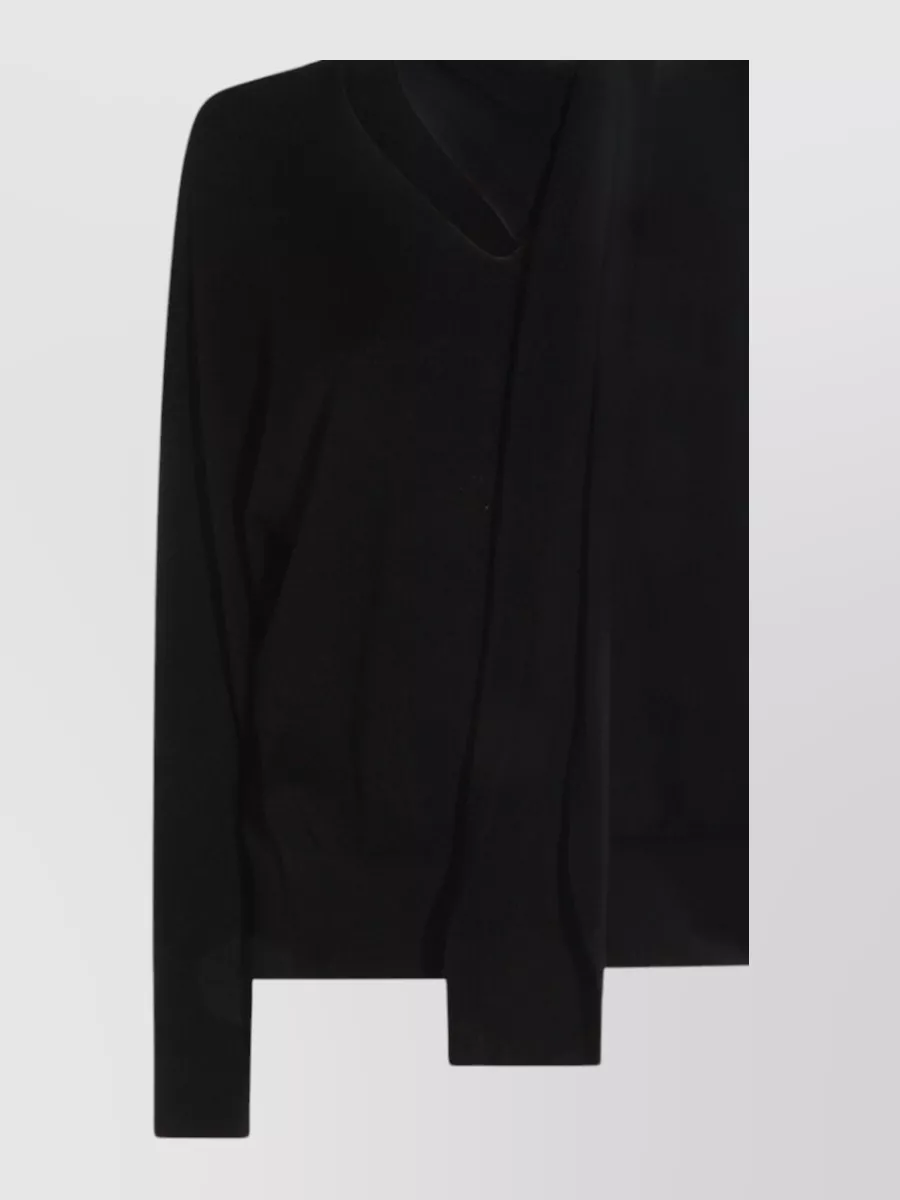 Zanone virgin wool knotted neck long-sleeve jumper