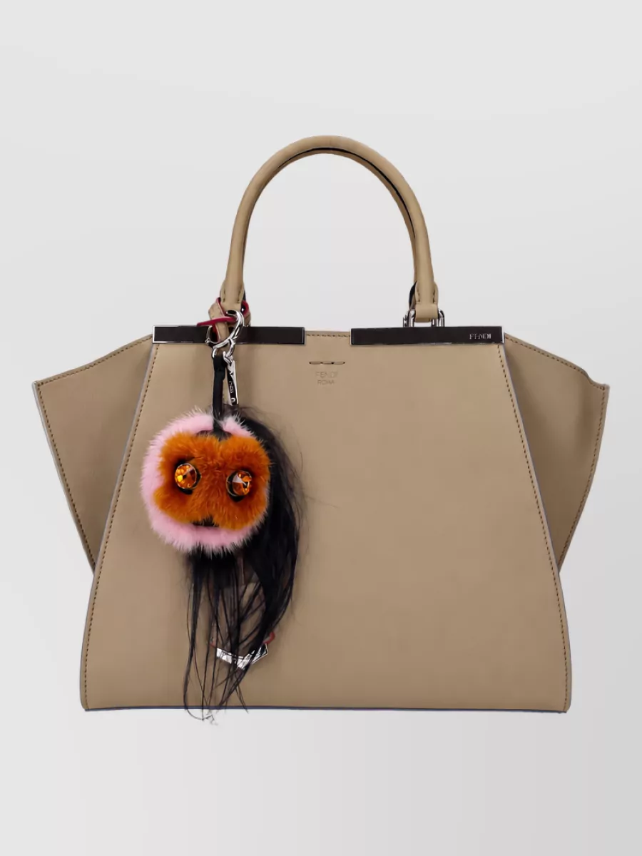 Fendi faux fur keyring