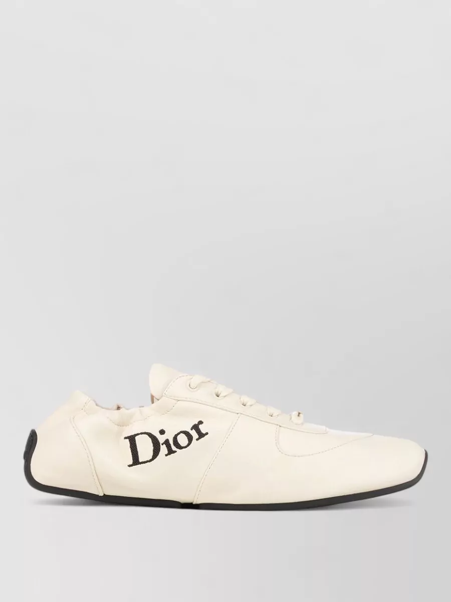 Christian Dior Leather Lace-Up Sneakers