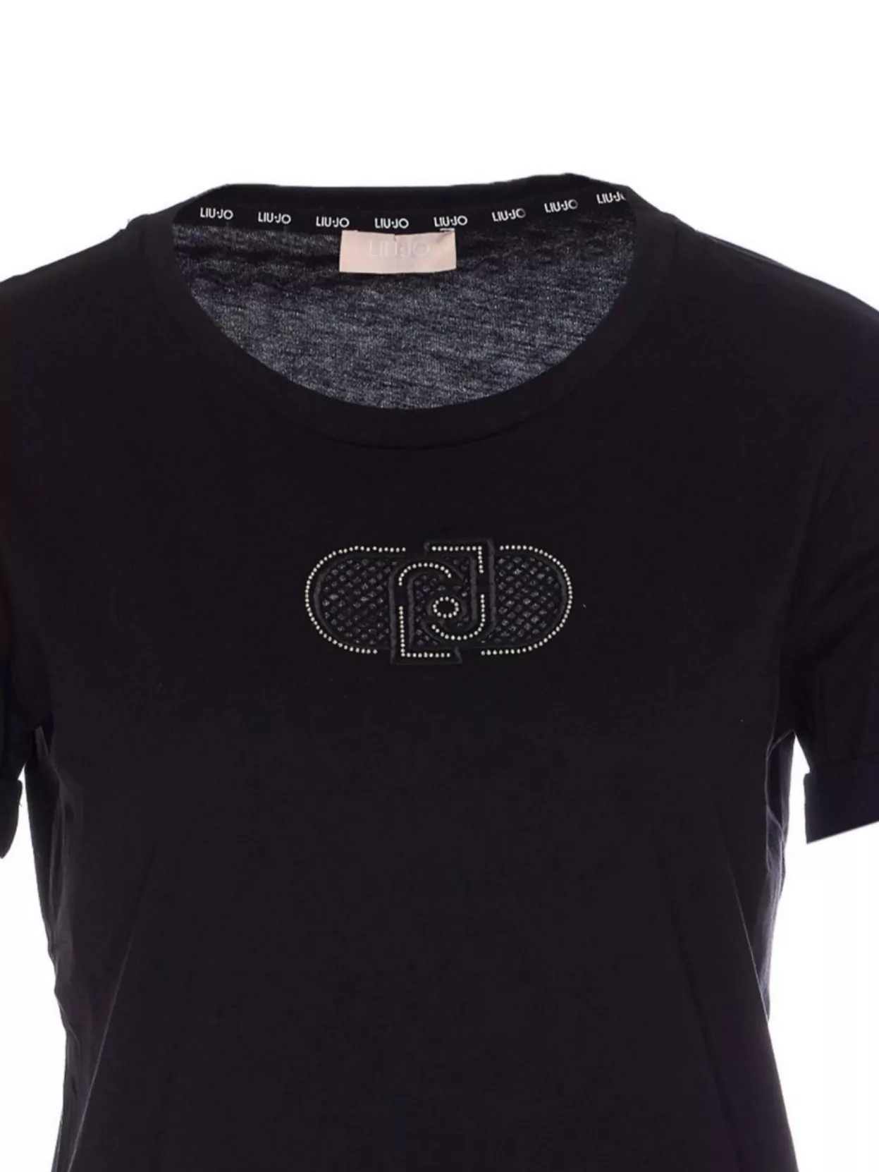 Liu •jo Crewneck Short Sleeves Ribbed Collar T-shirt