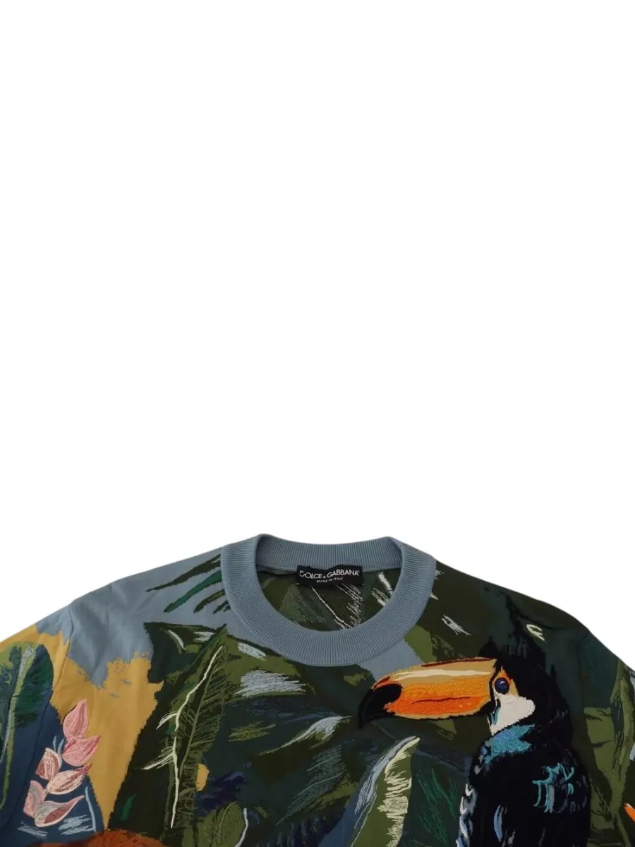 Dolce&Gabbana Wool Silk Jungle Print Sweater