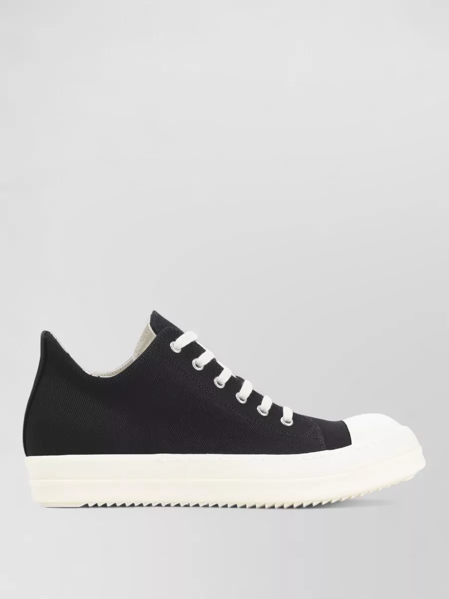 Rick Owens Drkshdw Low Top Sneakers Round Toe Rubber Sole