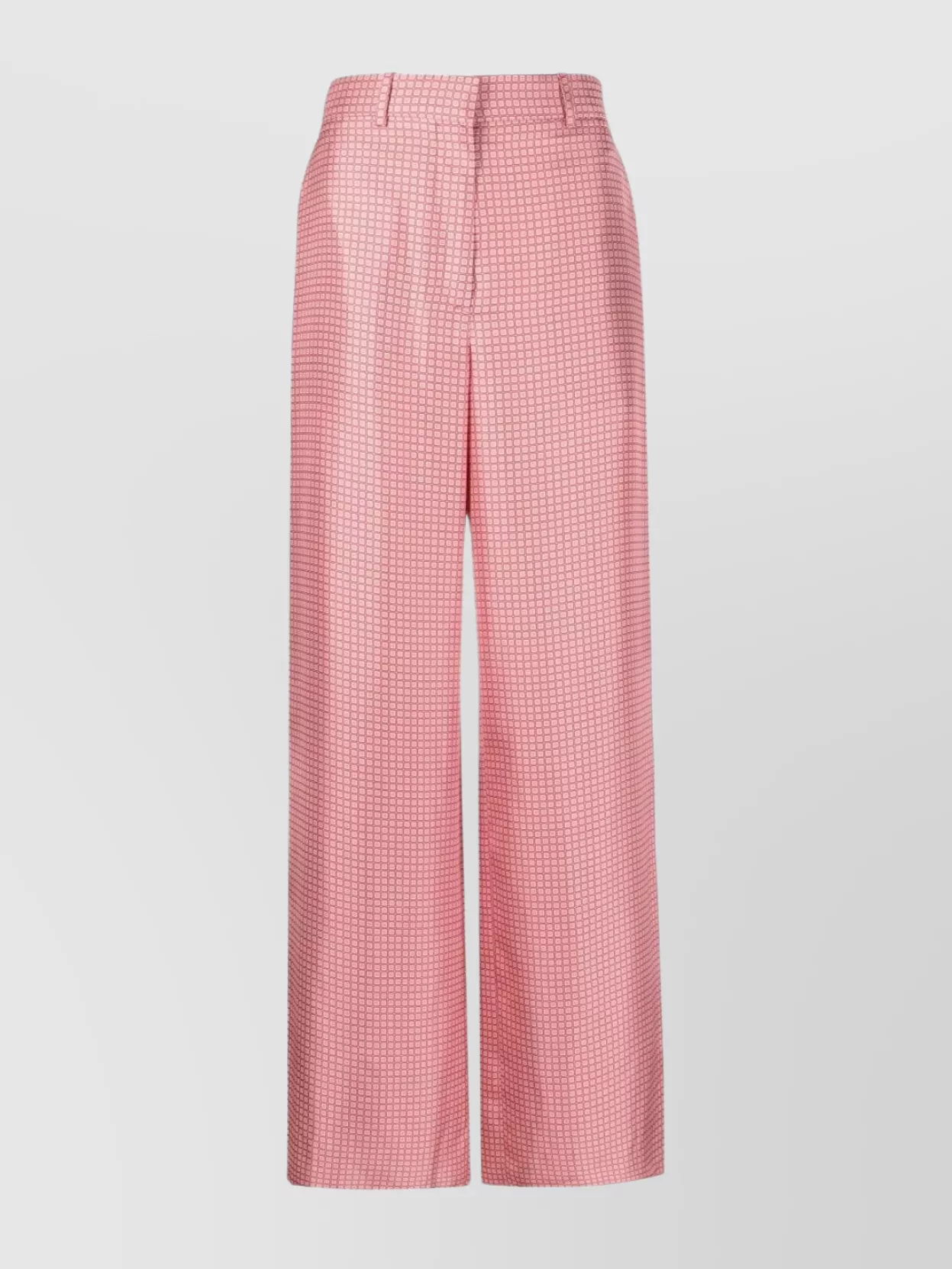 Shop Lanvin High Waist Wide-leg Geometric Trousers In Pink