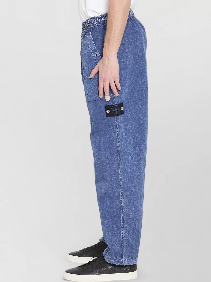 Stone Island Mid-Rise Wide-Leg Trousers