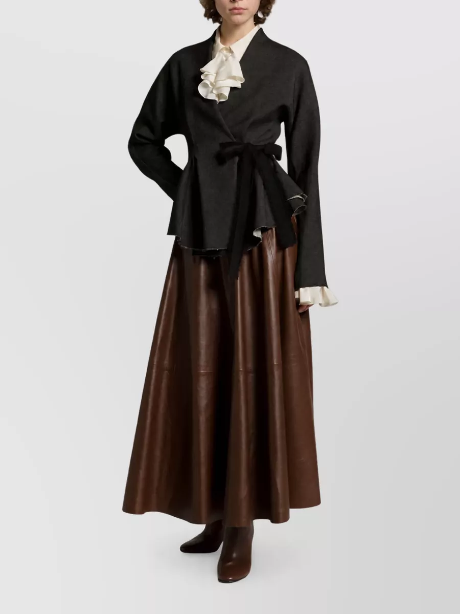 Alberta Ferretti Single-Breasted Peplum Blazer