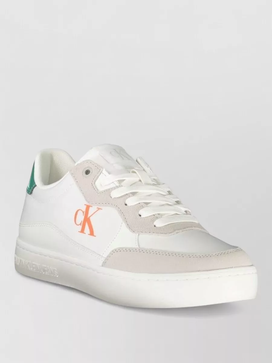 Calvin Klein Leather Lace-Up Sneakers