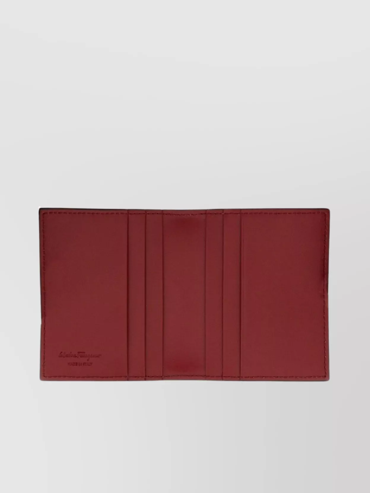 Ferragamo Leather Cardholder Textured Finish