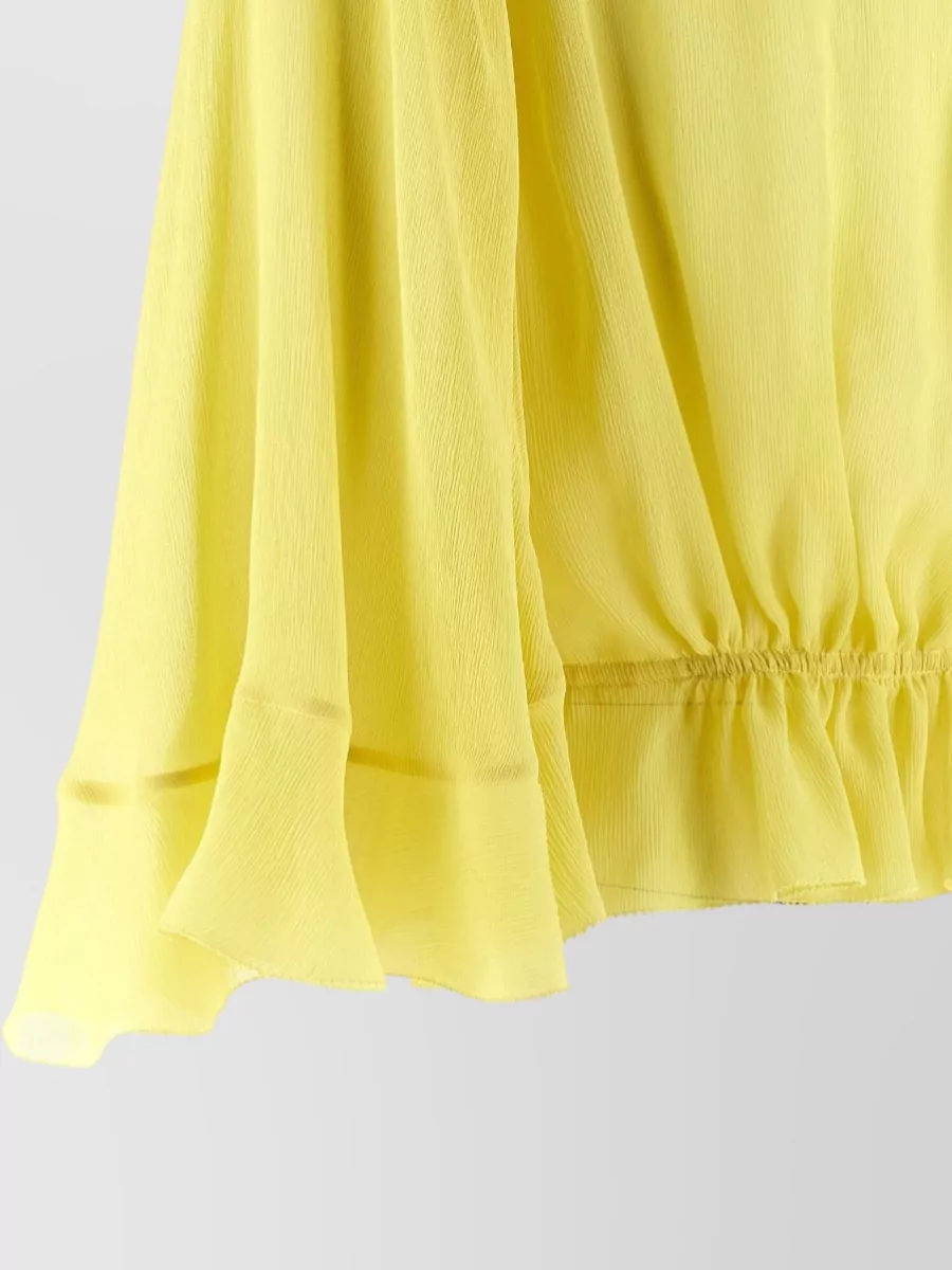 Alberta Ferretti Silk Drawstring Blouse