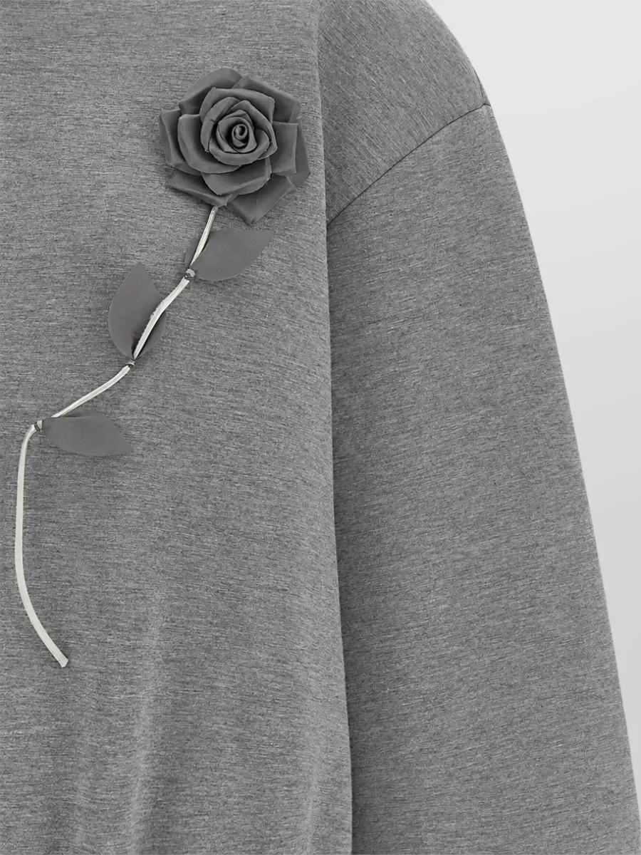 Giuseppe Di Morabito Removable Flower Appliqué Sweatshirt