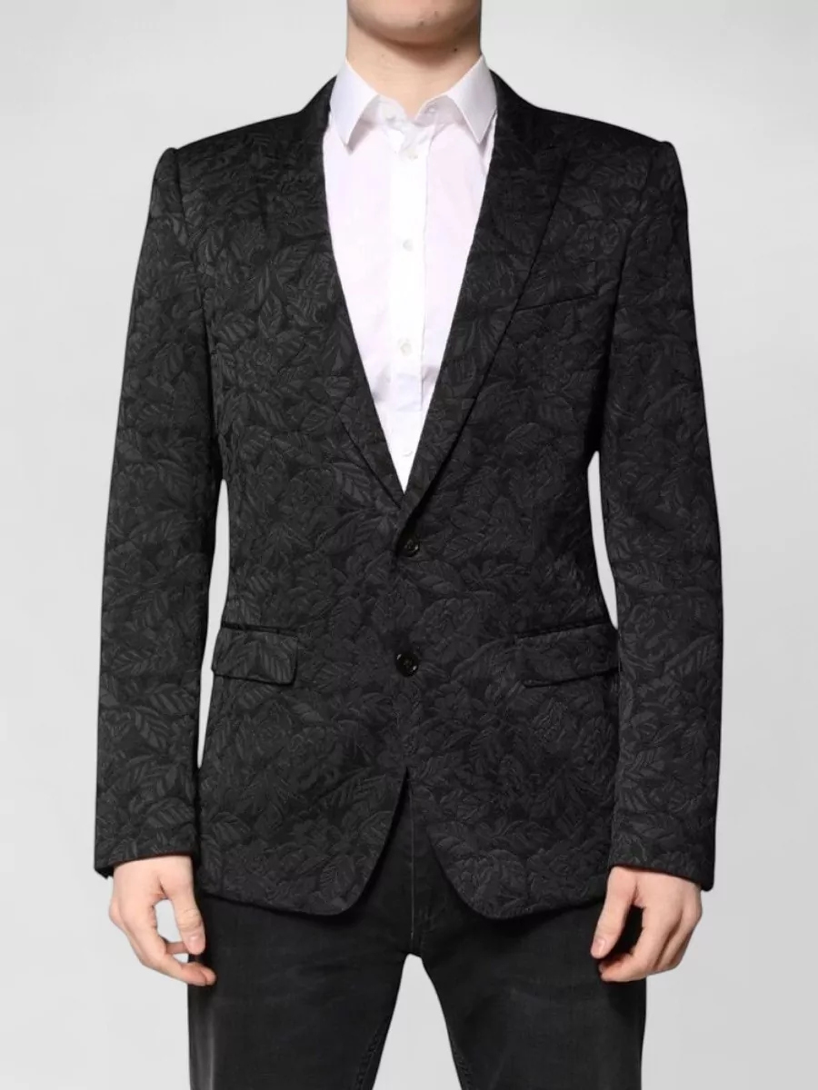 Dolce&Gabbana floral-brocade single-breasted blazer