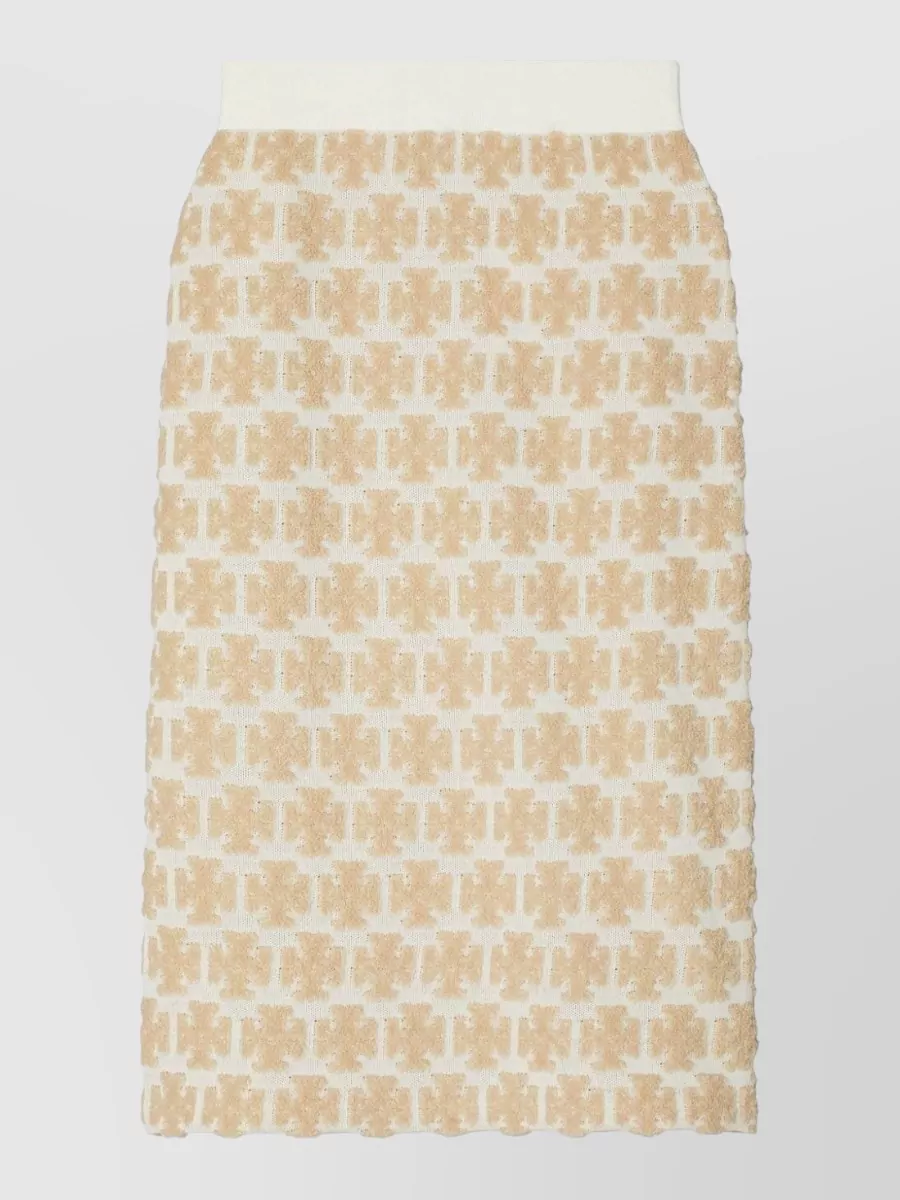 Tory Burch Bouclé High-Rise Midi Pencil Skirt