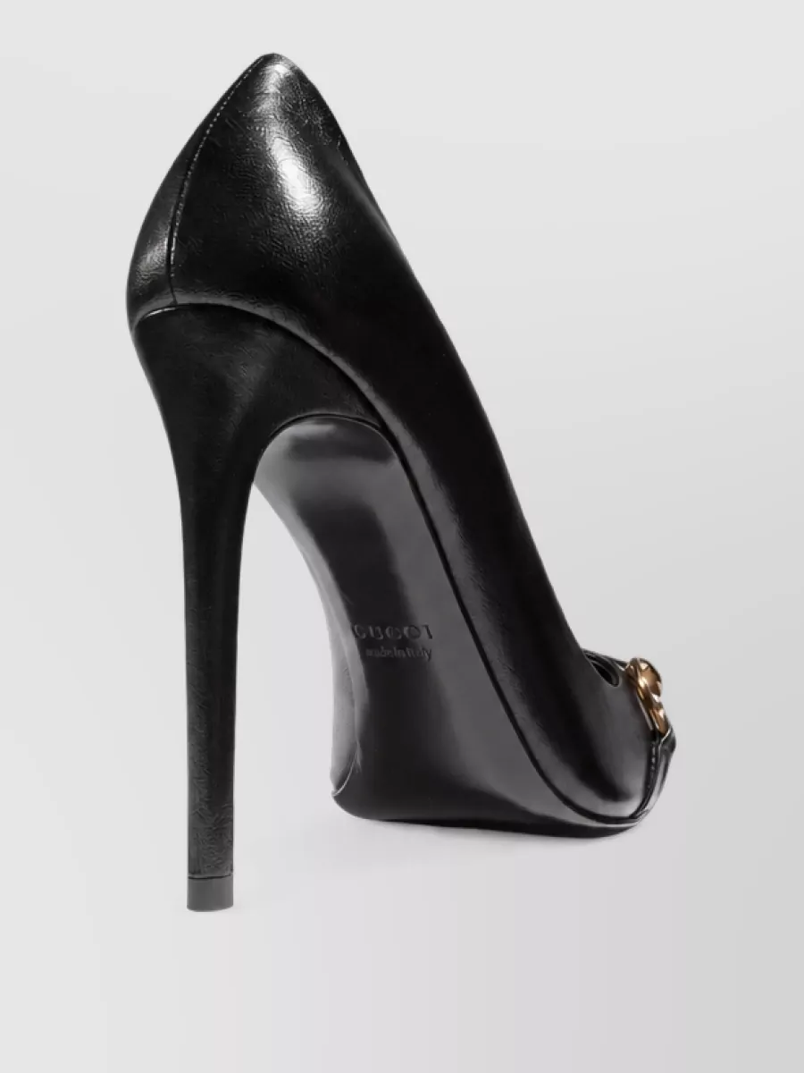 Gucci Leather Point-Toe High-Heel Pumps
